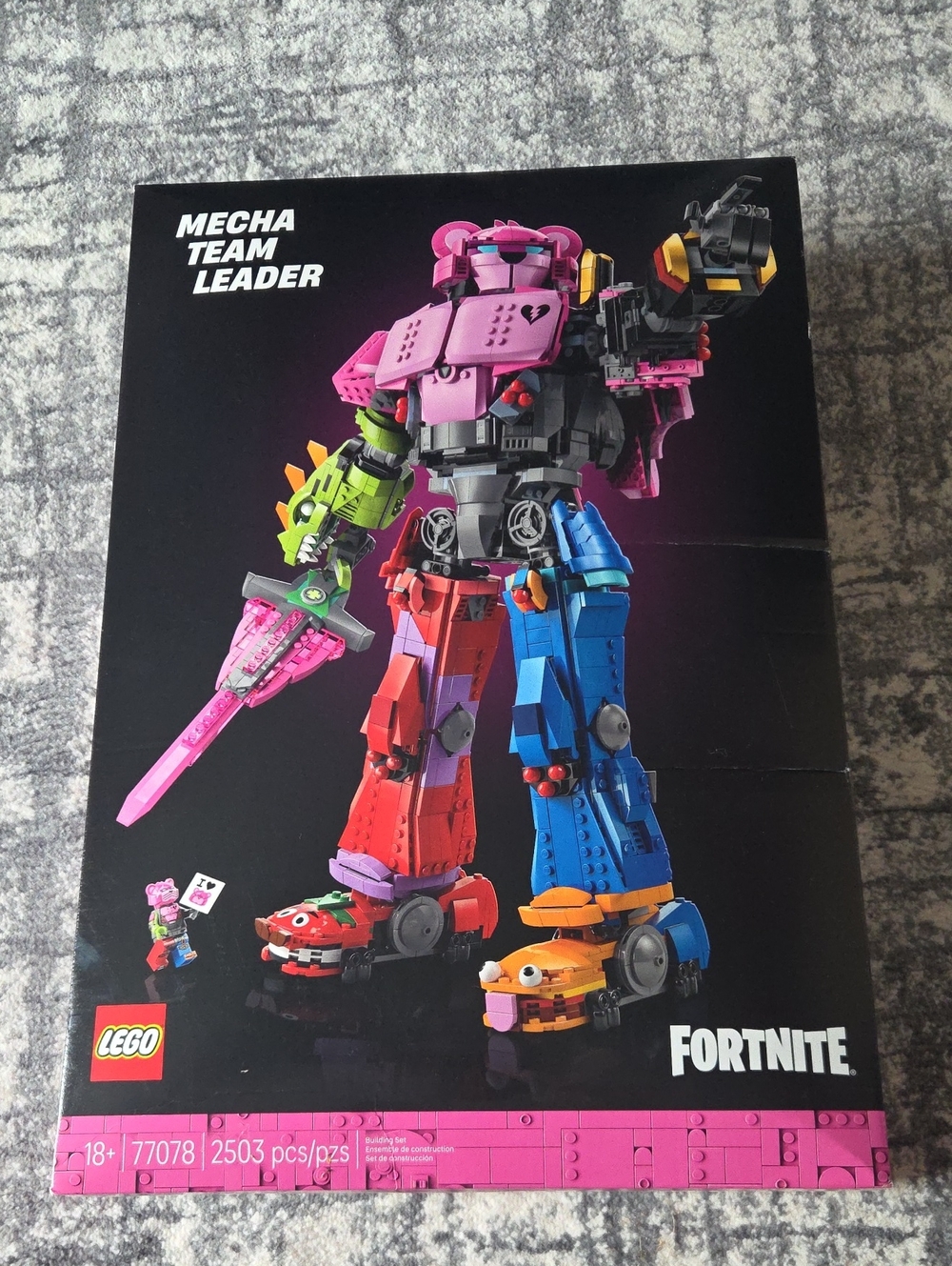 Lego Mecha Team Leader Bright Pink, Red, Blue, Green, Orange